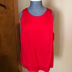 Milly Tomato Stretch Silk Layer Tank